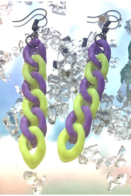 Chaînette fluo Jaune-Violet